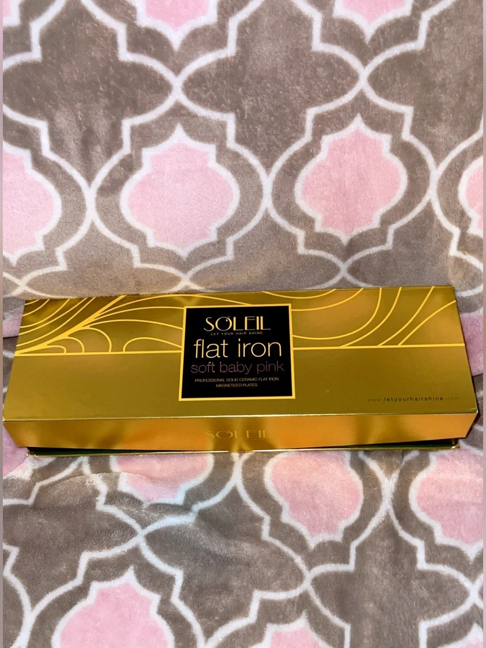 Soleil Soft Touch Flat Iron Hair Straightener - Pink
